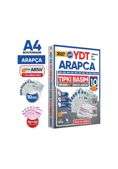 2026 YKS YDT ARAPÇA ÖSYM Çıkmış Soru Tıpkı Basım Deneme Paketi 10lu Türkiye Geneli