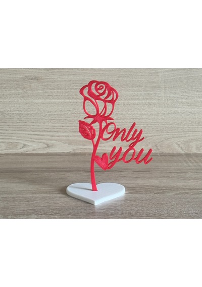 Sevgililer Günü Gülü Kırmız Renk 15cm Hediyelik Obje