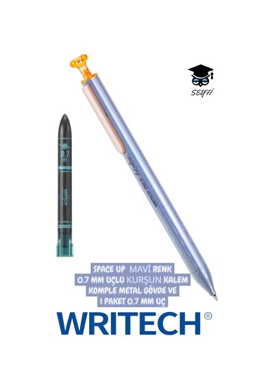 Space Up 0.7 Mm Uçlu Kurşun Kalem Komple Metal Gövde Ve 1 Paket 0.7 Mm Uç Writech Diğer