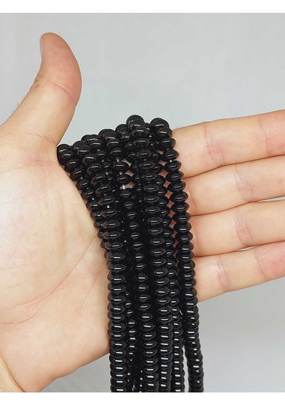 Oniks Taşı Rondela Kesim 4x8mm Parlak Dizi 52946 Çok REnkli