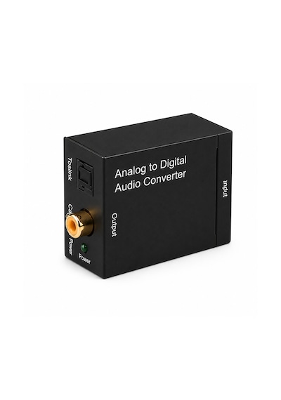 Microcase Analog Ses Dijital Ses Çevirici 48khz Toslink Coaxial Destekli Çevirici Al5751 Siyah
