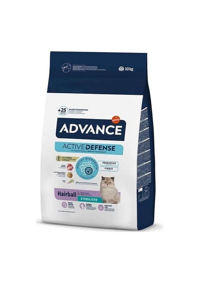 Tüy Yumağı Önleyici Hindi Etli Kısır Kedi Maması 10 Kg Hairball Actıve Defense Advance