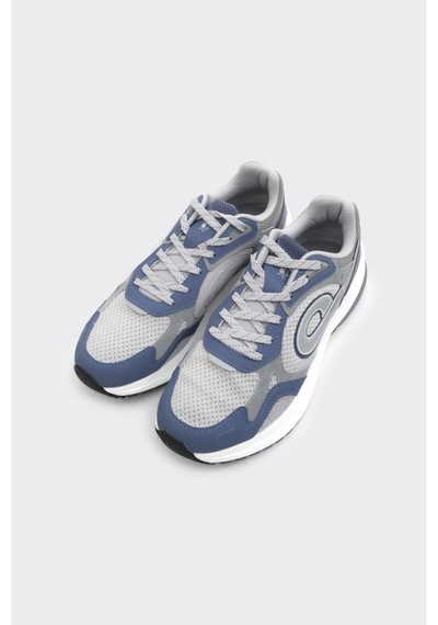 Derinet Humtto Bağcıklı Erkek Sneaker Gri Mavi Gri Mavi