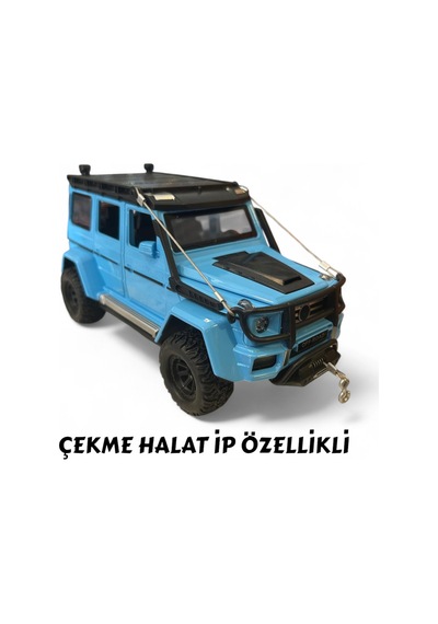 Çek Bırak Işıklı Ve Sesli Off Road Jeep 23 Cm Çekme Halat İpli Metal Kasa Açılabilir Kapılar 31623693