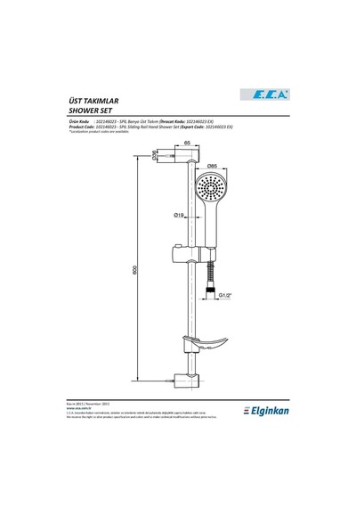 Eca Spıl Sürgülü Banyo Üst Takımı Gecbt3707 Gri