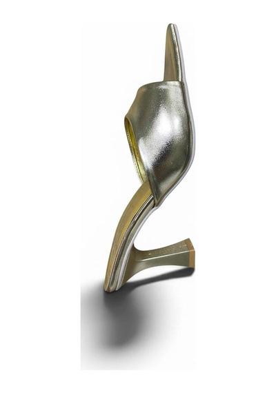 Miçe Shoes Kadın İnce Topuk Abiye Günlük Terlik Altın - 873684040 Altın