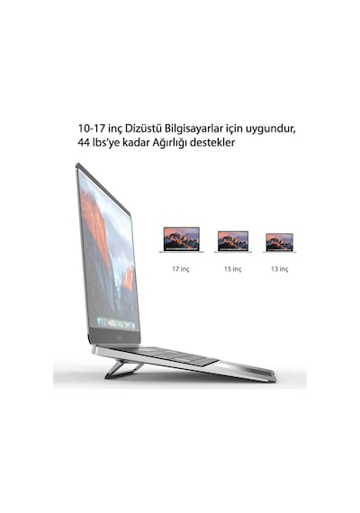 Ilkeshop Newface Lc 344 Ayarlanabilir Laptop Telefon Tutucu - Gümüş