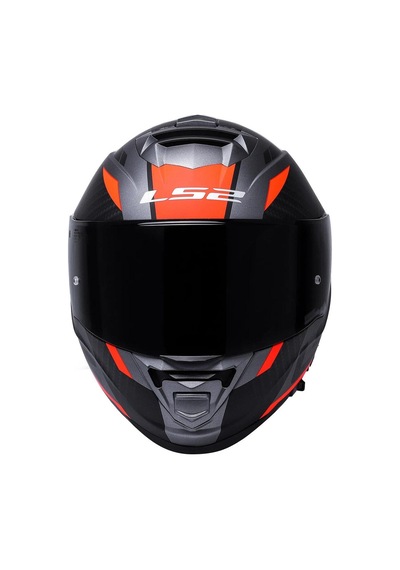 Şeffaf + Siyah Vizörlü + Ls2 Storm 2 Racer Kapalı Motosiklet Kaskı Mat Titanyum - Turuncu