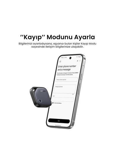 Ugreen Finetrack G Smart Finder Bluetooth 5.4 Apple Uyumlu Sertifikalı Akıllı Takip Cihazı, 65543