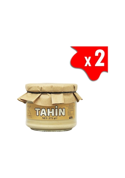 Laçoko Şekersiz Vegan İnce Öğütülmüş Susam Tahin Cam Kavanoz 2 x 275 G