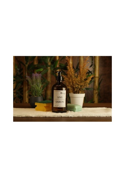 Buççin Online Mağaza 500 Ml Amber Kahverengi Cam Sıvı Sabun Şişesi Beyaz Etiketli Cam Sarı Çok Renkli