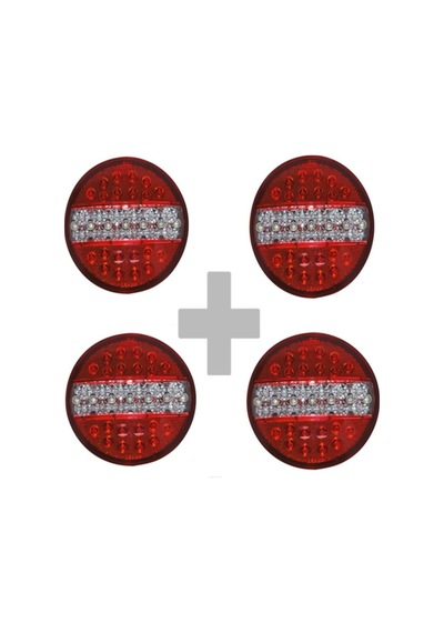Ahmet Otomotiv Hamburger Tip Ledli Stop Lamba 24 Volt 4 Modlu 4 Adet