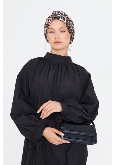Hürrem Bone Pudra Çapraz Büzgülü Tesettür Bone Sandy Leopar Desen 2511 06 Pudra Hürrem Bone Pudra Çapraz Büzgülü Tesettür Bone Sandy Leopar Desen 2511 06 Pudra