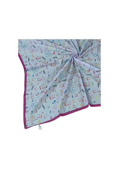 Mim Eşarp Valino Soft Pamuk Çocuk Desenli Eşarp 70x70 Cm Lila - Elif Ba
