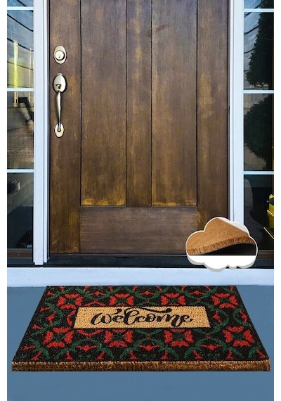 Co Co Vintage Black Doğal Ko ko Paspas,Kıl Kapı Önü Paspası