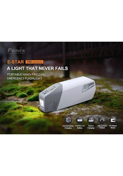 Fenix E-STAR 100 Lümen Acil Durum El Feneri-FENİXE-STAR Siyah