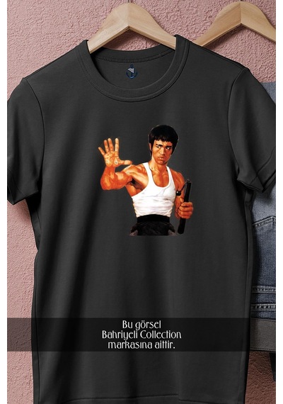 Bahriyeli Collection Oversize The Of Bruce Lee Temple Run 2, Bruce Lee Tasarımlı Unisex T-shirt Siyah