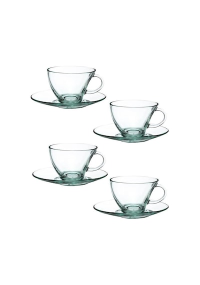 98396 Cam 4lü Aware 230cc Asimetrik Penguen Çay Nescafe Fincan Takımı