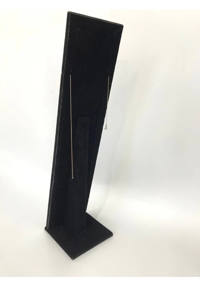 Yerli Üretim Moscow Model Süet Kumaş Siyah Renk 40/10 Cm Ayaklı Takı Sergileme Standı Çok Renkli