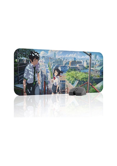 Kimi No Na Wa Kaymaz Dikişli Kauçuk Oyuncu Mousepad V3 - 70x30 Xl Gaming Mouse Pad Fare Altlığı