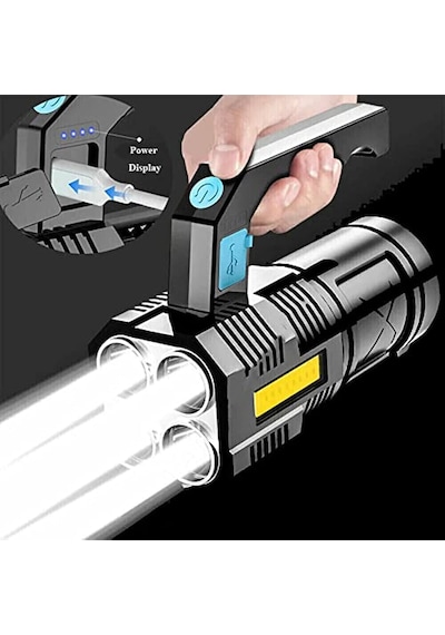 5w Usb Şarjlı El Feneri Çok renkli