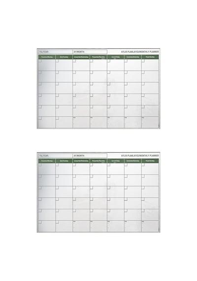 Sylar Manyetik Yapışkanlı Bir Aylık Program Planlayıcı Takvim 85x56 Cm Diğer