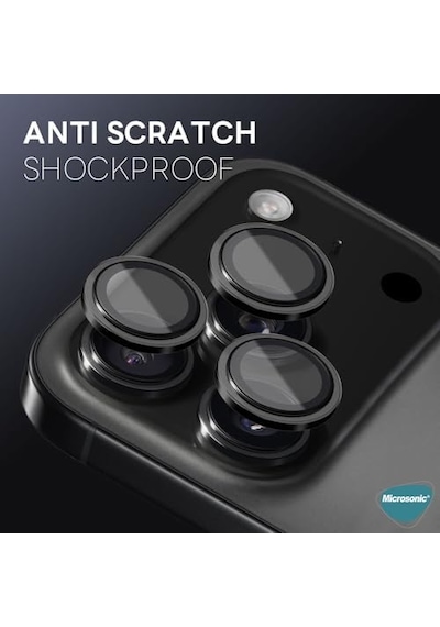 Apple İphone 17 Pro Tekli Kamera Lens Koruma Camı Gümüş İphone 17 Pro İle Uyumlu Ekran Koruyucu - Gümüş