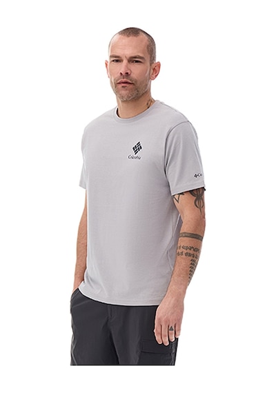 Columbia Cs0481 Csc M Stacked Gem Ss Erkek T-shirt-33125 Gri