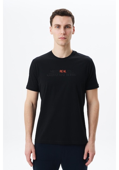 AR-MA Arma Erkek Regular Fit Baskılı Süprem Bisiklet Yaka Tişört Y29344454002 Siyah