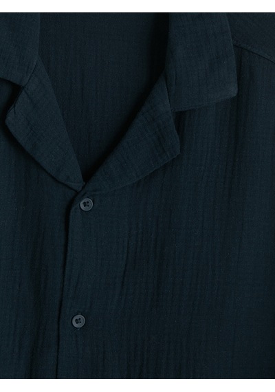 Lcw Vision Lacivert Regular Fit Müslin Erkek Gömlek