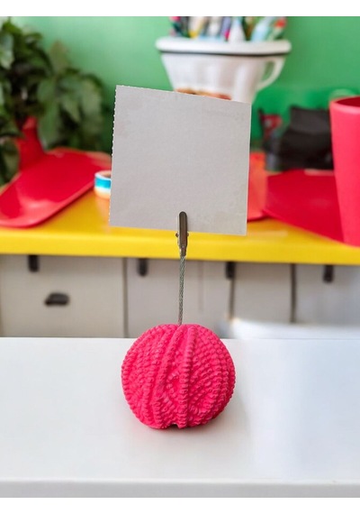 Pembe Fosforlu Yumak Fotoğraf Not Tutacak Hediyelik Ofis Masası Pembe