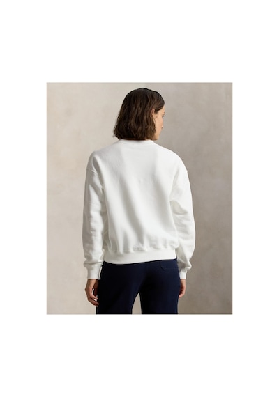 Polo Ralph Lauren Bisiklet Yaka Kadın Sweatshirt Beyaz
