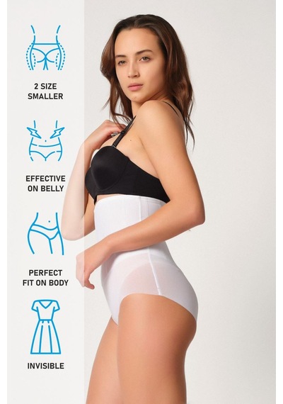 Beyaz Mı Emay 2945 Tül Karyokalı Slip Lazer Korse Beyaz
