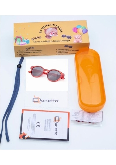Yeni Unisex 3-9 Yaş Polarize Kırmızı Çocuk Güneş Gözlüğü Kırmızı