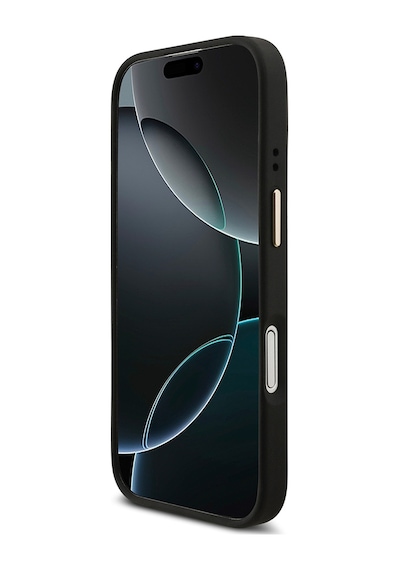 Apple Uyumlu iPhone 17 Kılıf Guess Lisanslı M-safe Şarj Özellikli Askılı Ve 4g Logo Kartlıklı Kapak Siyah Siyah