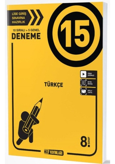 8. Sınıf Türkçe 15 Li Deneme Hız Yayınları (533820545)