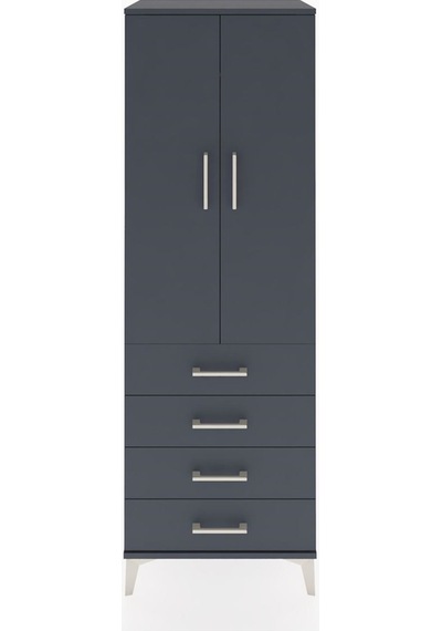 Hyperion Dolap Tek Raflı 4 Çekmeceli Tek Askılı 60x44x182 Ant... Antrasit Hyperion Dolap Tek Raflı 4 Çekmeceli Tek Askılı 60x44x182 Ant... Antrasit