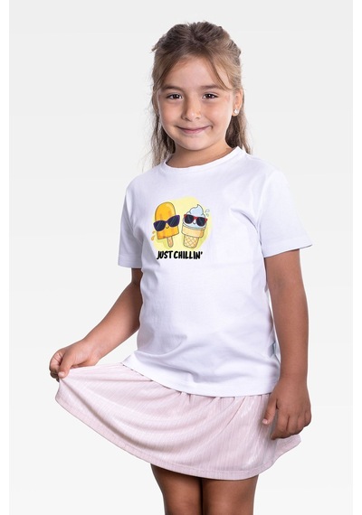 Little's World Just Chillin Çocuk Tshirt Beyaz