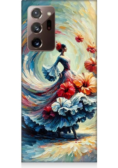 Samsung Galaxy Note 20 Ultra Uyumlu Dönen Dans Desenli Silikon Kılıf