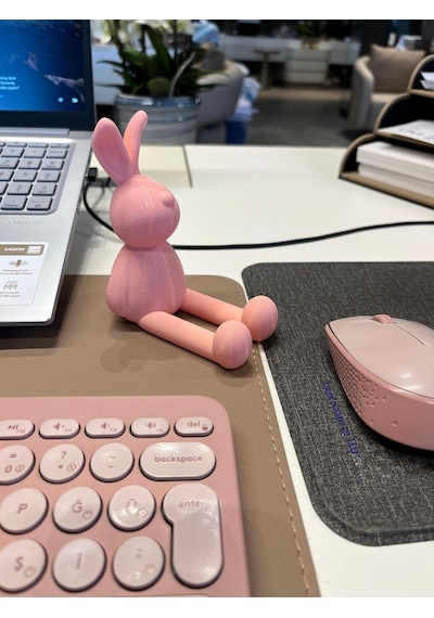 Telefon Tutucu Tavşan Tasarımlı Masaüstü Telefon Standı, Kadınlara Özel Bunny Telefon Tutacağı Diğer