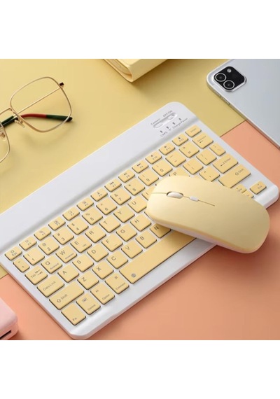 Peeq KYB-71 7 Renkli ve Led Işıklı Kablosuz Q Klavye Mouse Seti