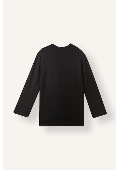 Defacto Regular Fit Bisiklet Yaka Önü Dikiş Detaylı Uzun Kollu Tunik Basic Sweatshirt I4194ax26aubk81 Siyah-bk81