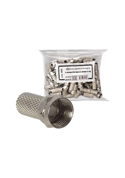 Sl-f186 S-link Sl-f186 18mmx8 Rg6 50 Li Paket Erkek Connector, Beyaz