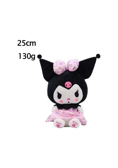 Mengtuo Kuromi Peluş Oyuncak Kısa Peluş Çizgi Film Bebeği Pembe Top Kuromi