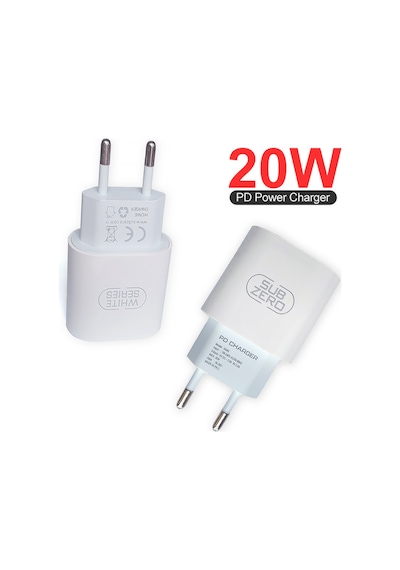 Subzero Apple Uyumlu iPhone 11 Type-C Şarj Aleti Yeni Nesil 20W Şarj Adaptörü