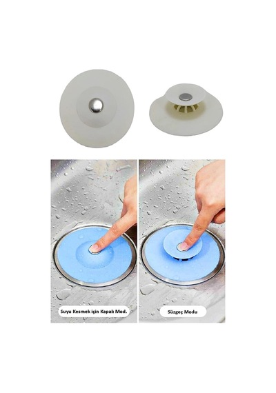 Mutfak Gider Tıpası Lavabo Küvet Tıkacı Lavabo Süzgeci Yeni Ürün Beyaz Silikon Diğer