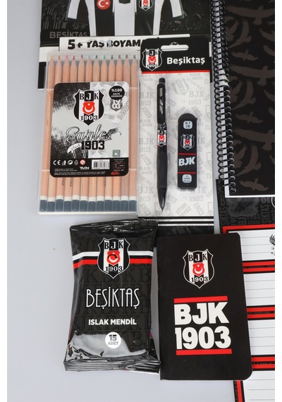 Lisanslı Beşiktaş 42 Parça Hobi Kırtasiye Seti Kupa,puzzle,boya Kalemi Altın