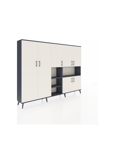 Arges Dolap 13 Raflı 7 Kapaklı 220x30x163 Antrasit-aytaşı/antrasit Aytası/antrasıt - Antrasıt Arges Dolap 13 Raflı 7 Kapaklı 220x30x163 Antrasit-aytaşı/antrasit Aytası/antrasıt - Antrasıt