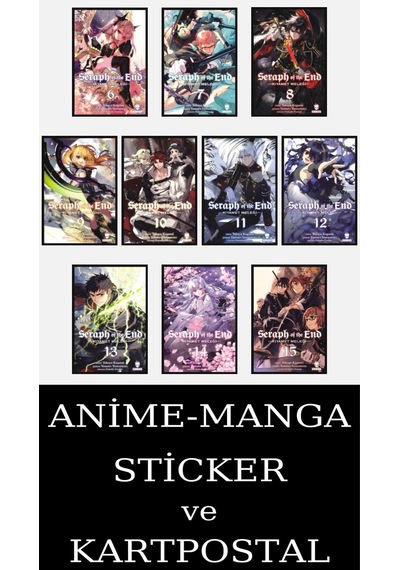 Seraph Of The End 6-7-8-9-10-11-12-13-14-15 Manga Seti 10 Kitap /anime-manga Sticker Ve Kartpostal