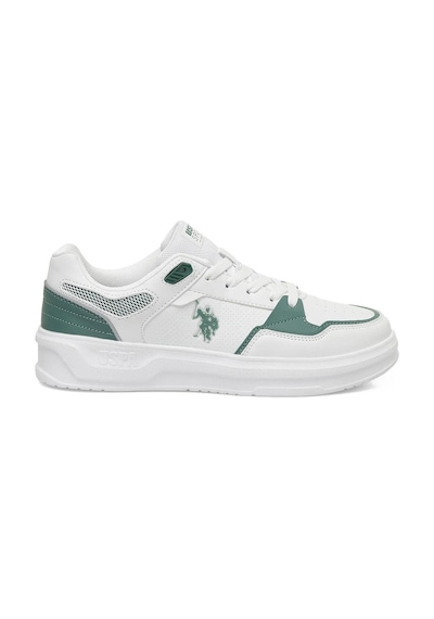 U.s. Polo Assn. Alucard 5fx Beyaz Erkek Sneaker Beyaz-yesıl Beyaz - Yeşil